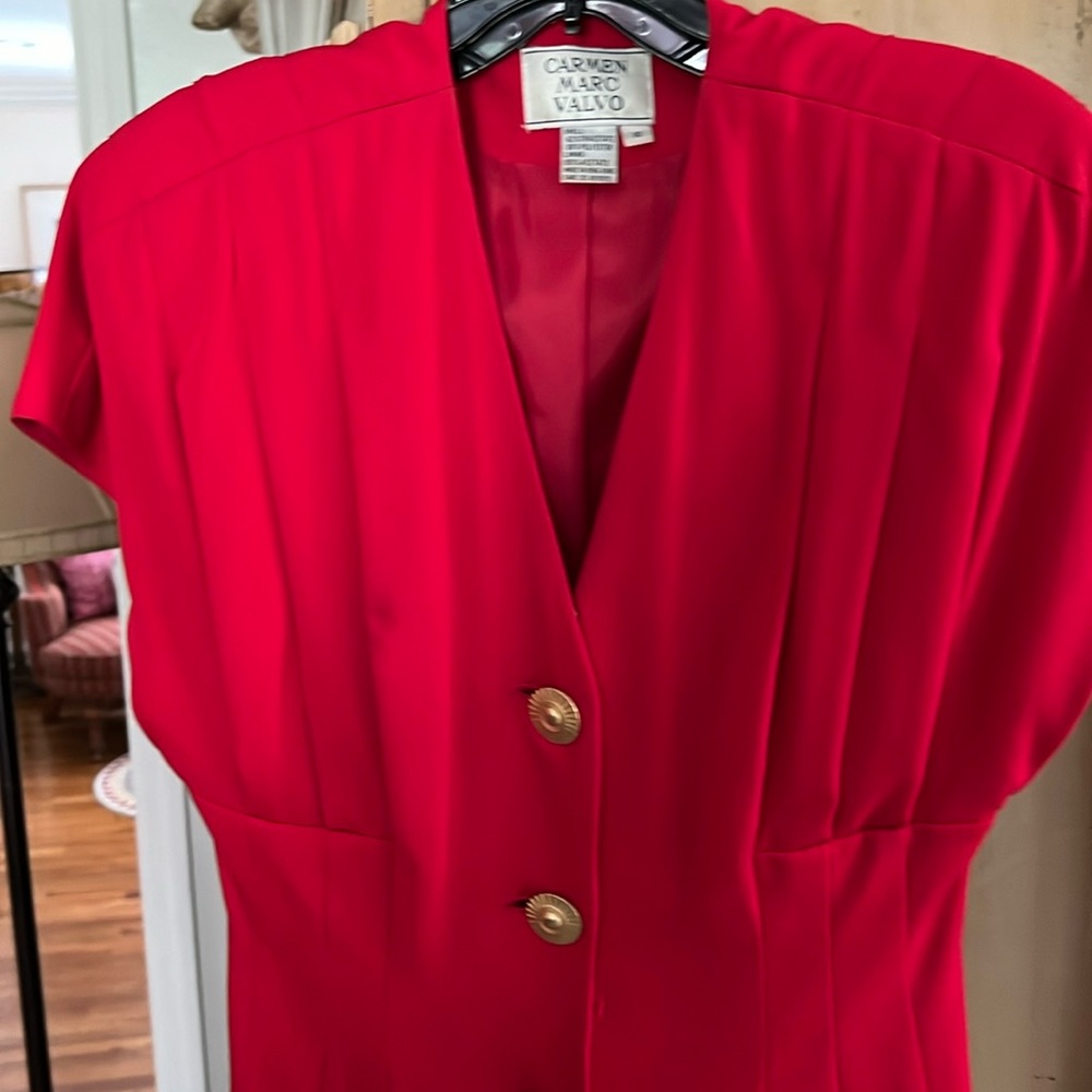 Size 10 Red Elegant Transitional Day To Evening G… - image 4